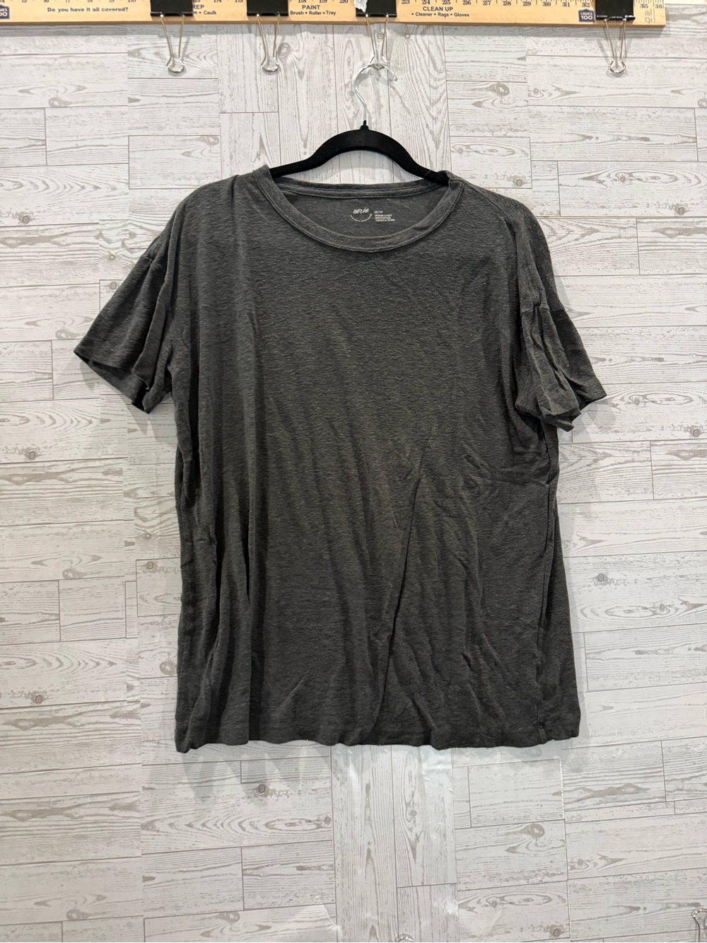 aerie Charcoal Gray Short Sleeve Crewneck Tee